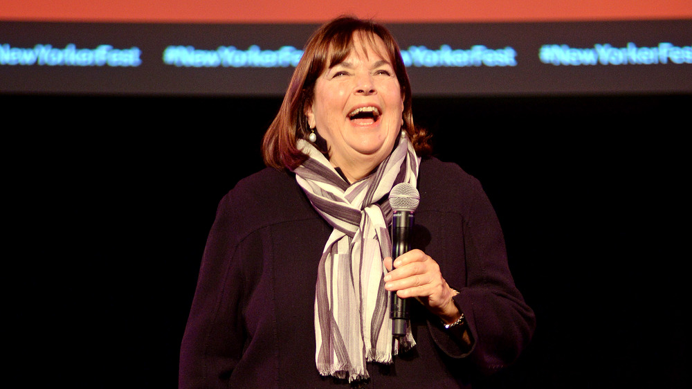 Ina Garten laughing during speaking event