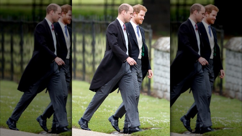 Prince Harry and Prince William at Pippa Middleton's wedding