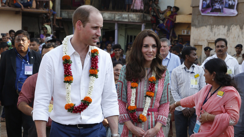 William, Prince of Wales, and Catherine, Princess of Wales, in India in 2016