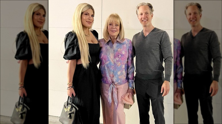 Tori, Candy, and Randy Spelling family shot