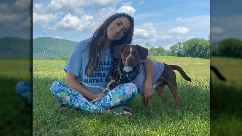 Aly Raisman and dog Mylo