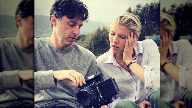 Zach Braff and Amanda Kloots looking at camera