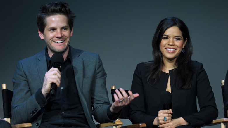 Ryan Piers Williams and America Ferrera smiling