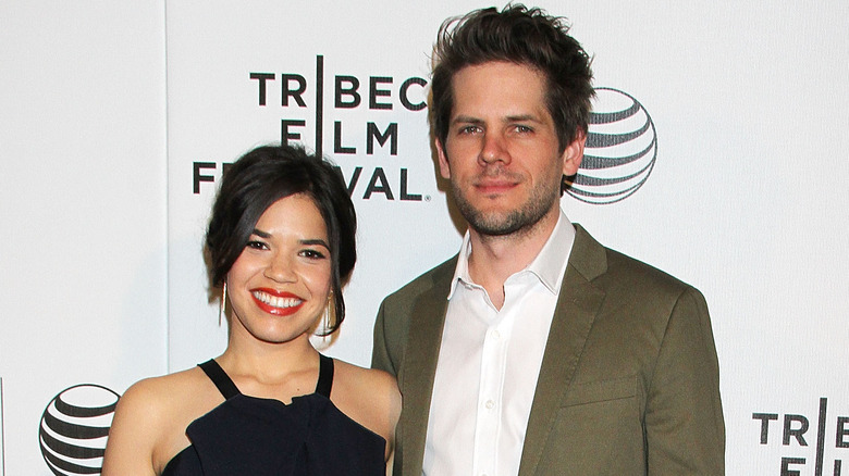 America Ferrera and Ryan Piers Williams smiling