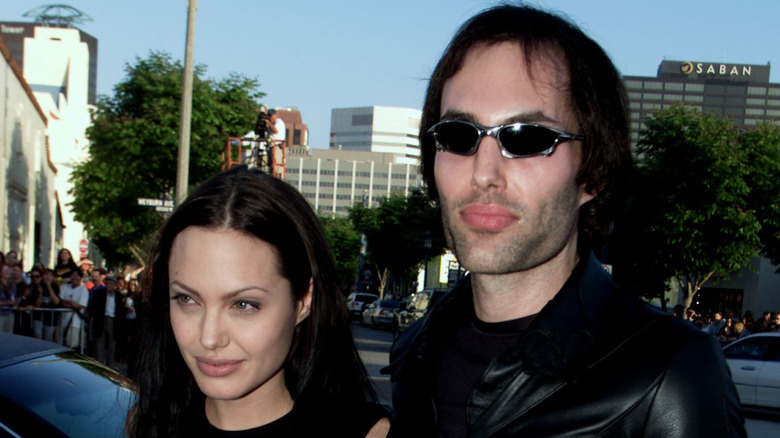 Angelina Jolie and James Haven posing