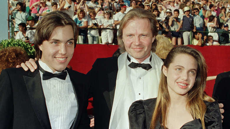 A young James Haven, John Voight, and Angelina Jolie