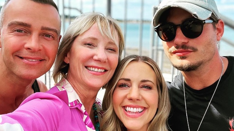 Joey Lawrence, Anne Heche, Samantha Cope Lawrence, and Andrew Lawrence via Instagram