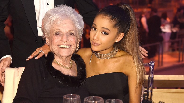 Ariana Grande and her grandmother smiling