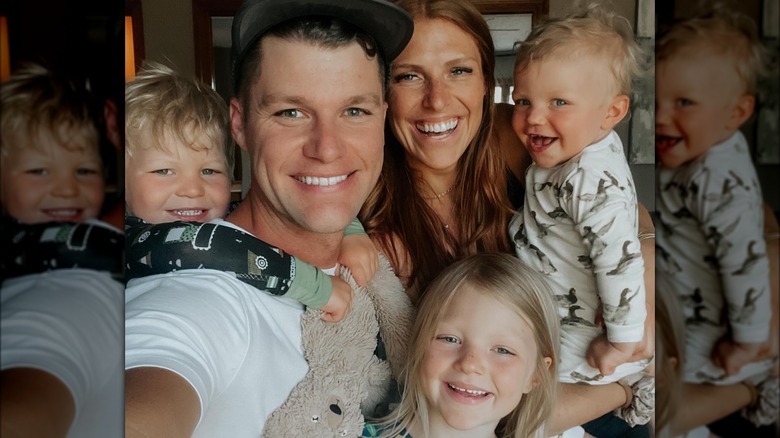 Audrey and Jeremy Roloff posing with their kids