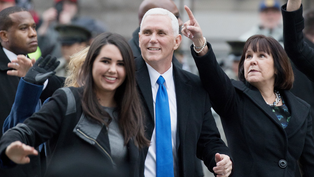 VP Mike Pence with daughter Audrey and wife Karen