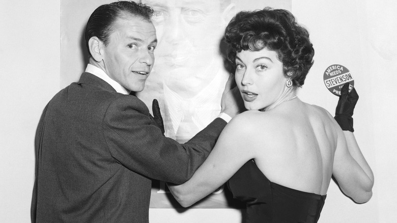 Ava Gardner and Frank Sinatra posing 