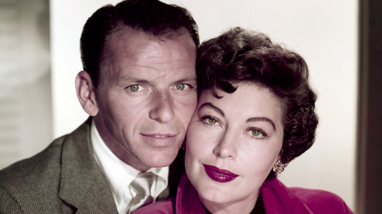 Ava Gardner and Frank Sinatra posing 