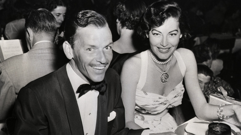 Ava Gardner and Frank Sinatra laughing 