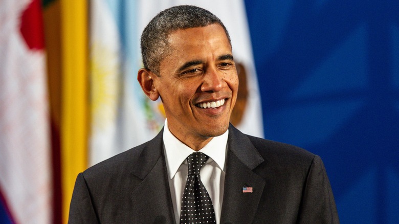 Barack Obama smiling