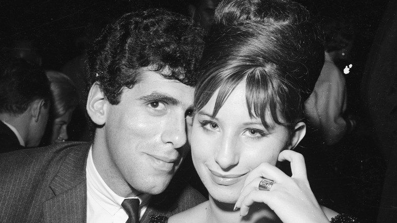 Barbra Streisand and Elliott Gould smile