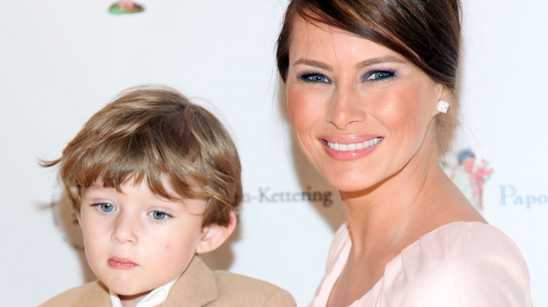 Barron Trump and Melania Trump