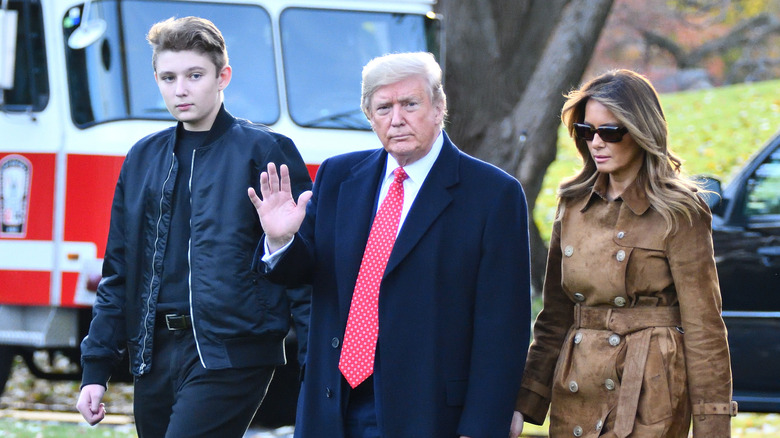 Barron Trump and family