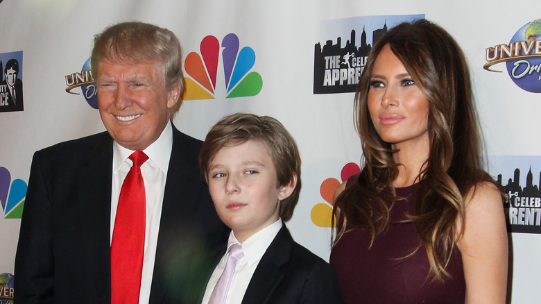 Barron Trump with family