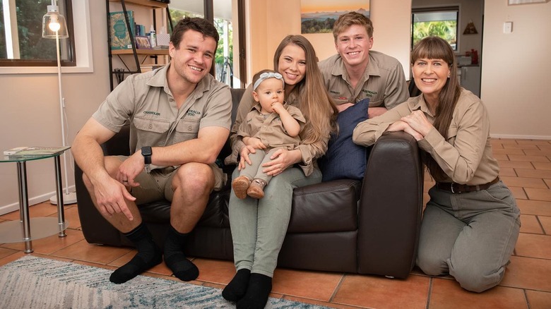 Irwin family sitting on a couch