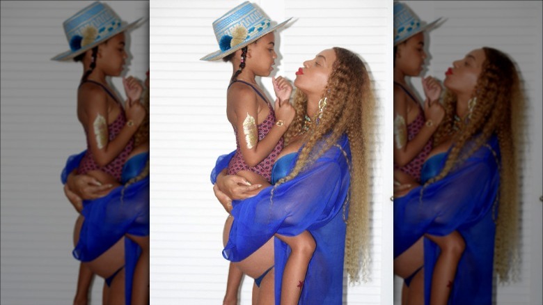 Blue Ivy and Beyoncé