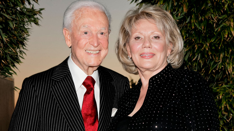 Bob Barker and Nancy Burnet smiling