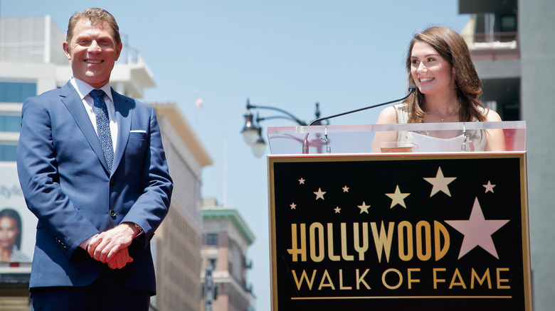 Bobby and Sophie Flay at the Hollywood Walk of Fame