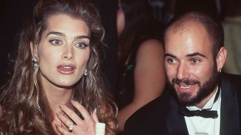 Brooke Shields and Andre Agassi