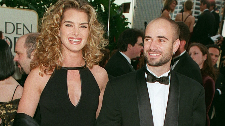 Brooke Shields and Andre Agassi