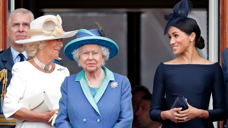 Camilla Parker Bowles and Meghan Markle talk