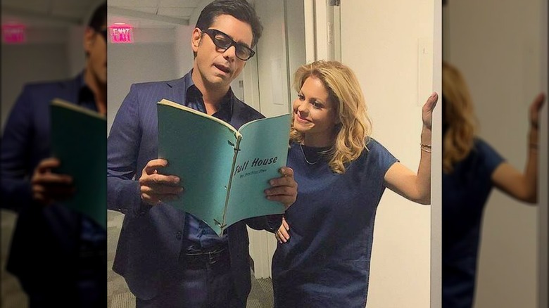 John Stamos and Candace Cameron Bure reading Full House script