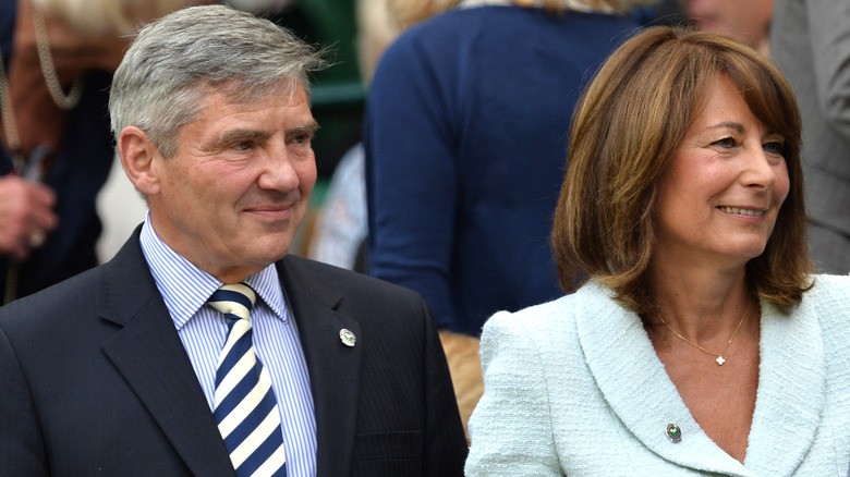 Michael and Carole Middleton smiling