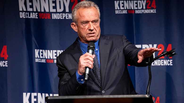 RFK Jr. delivering a speech