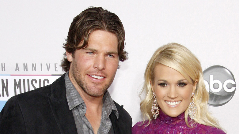 Mike Fisher, Carrie Underwood smiling