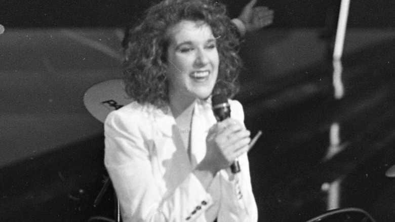 Celine Dion singing at Eurovision