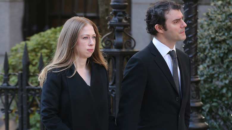 Chelsea Clinton and Marc Mezvinsky in New York City