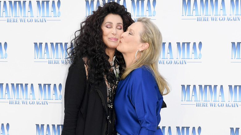 Meryl Streep and Cher at the premiere of "Mamma Mia! Here We Go Again"