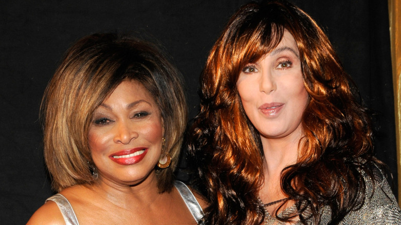 Tina Turner and Cher smiling