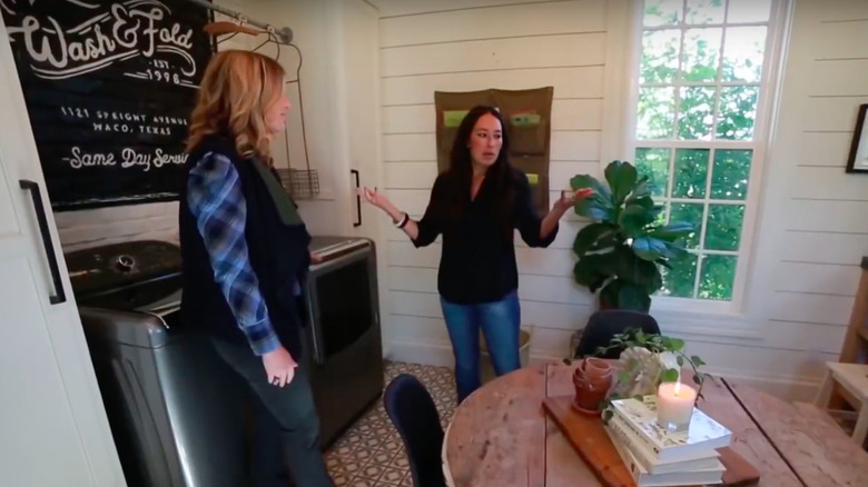 Chip and Joanna Gaines' farmhouse laundry room