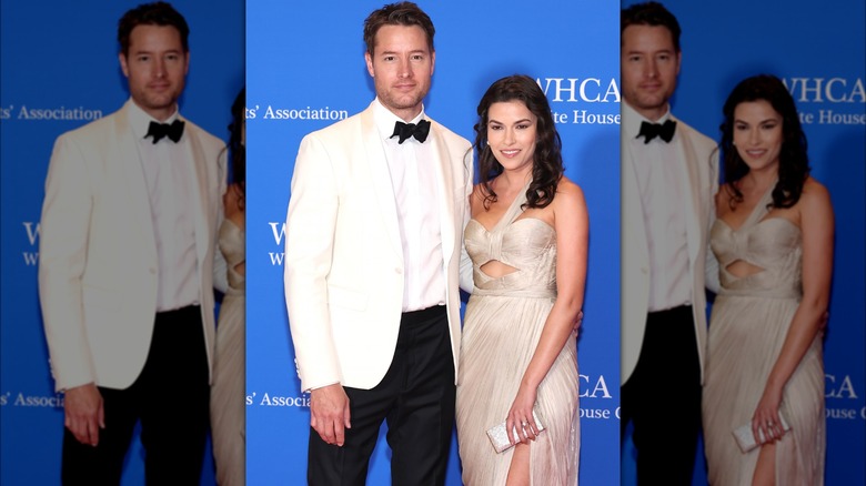 Justin Hartley and Sofia Pernas at event