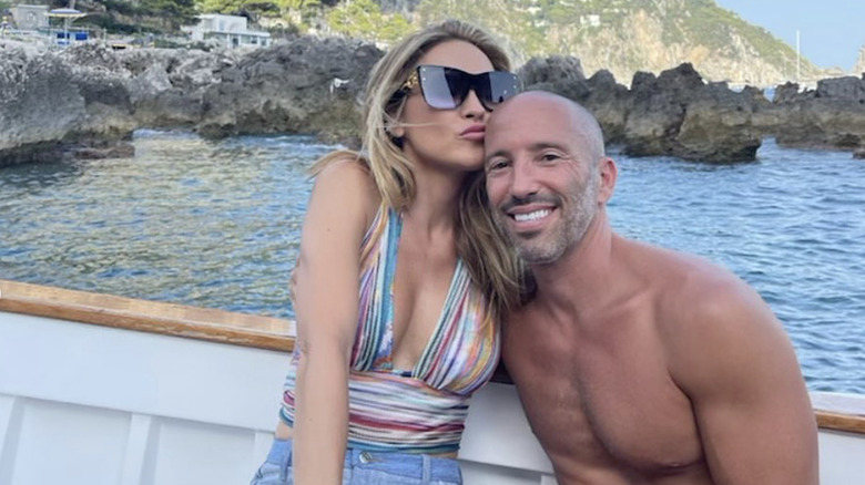 Chrishell Stause and Jason Oppenheim on vacation