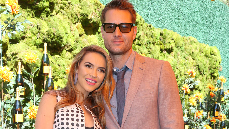 Chrishell Stause and Justin Hartley at an event