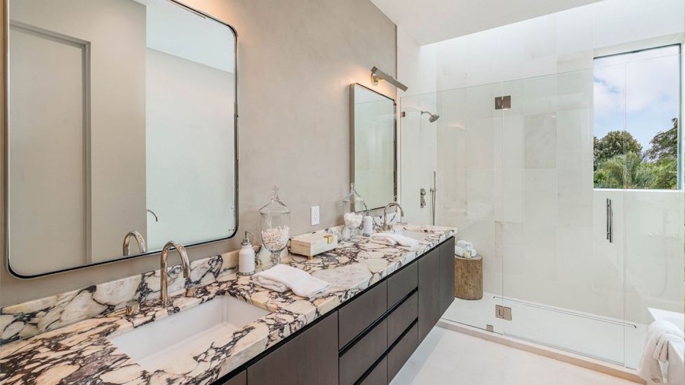 The master bathroom in John Legend and Chrissy Teigen West Hollywood home