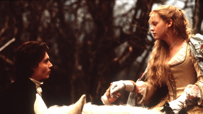 Johnny Depp and Christina Ricci in movie scene