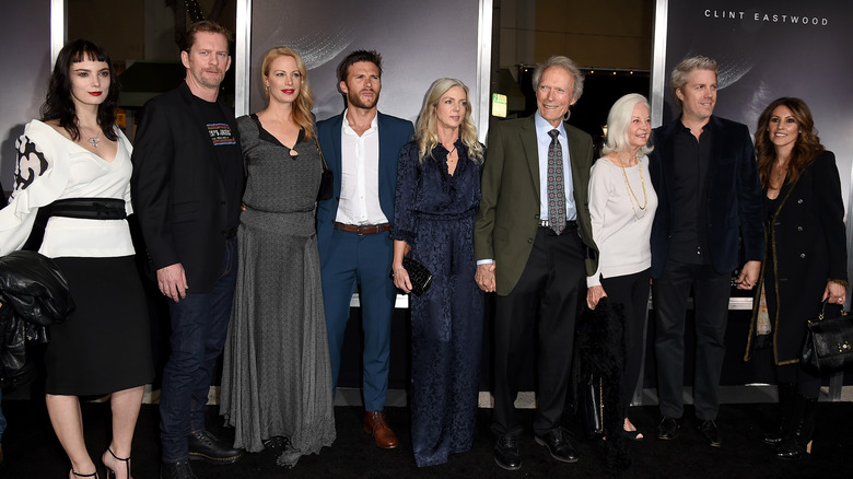 Clint Eastwood attending an event with his family