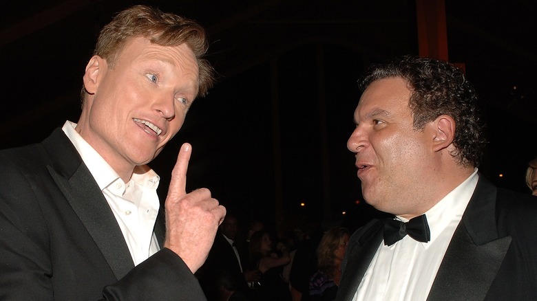 Conan O'Brien makes his point to Jeff Garlin