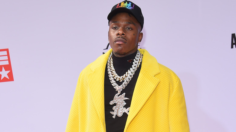 DaBaby poses on the red carpet