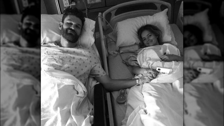 Bijou Phillips with donor in hospital