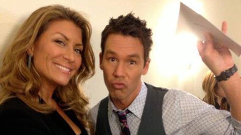 Genevieve Gorder and David Bromstad posing