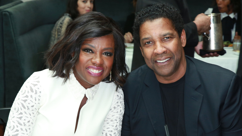 Viola Davis and Denzel Washington smiling