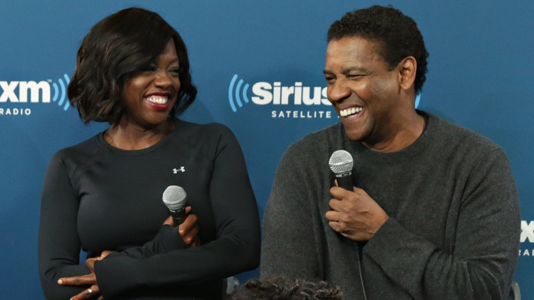 Denzel Washington and Viola Davis laughing